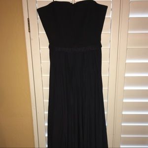 Black midi length dress